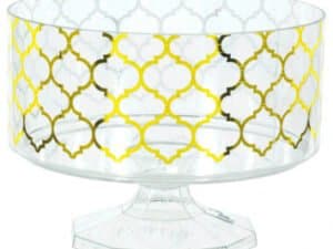 zHot Stamped Trifle Plastic Container, Small-Gold