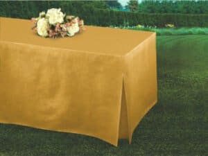 zTablefitters Flanned-Backed Table Covers Gold