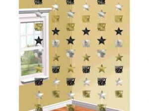 zFoil Star String-Black, Silver & Gold