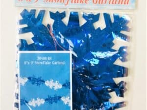 Metallic Snowflake Garland - 8 " x 9 ', Frozen and Winter Wonderland Themed Party Decorations