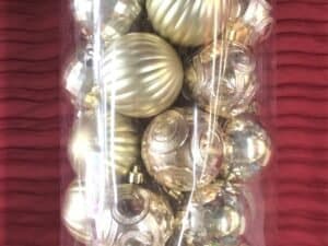 Gold Shatterproof Christmas Decoration 60 mm
