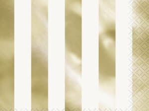 zGold Stripe Lunch Napkin