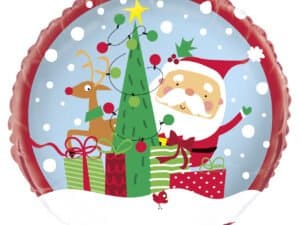 Santa and Reindeer Foil/Mylar Balloon,U72877