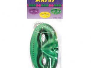 Metallic Foil Half Masks- Purple, Green & Gold