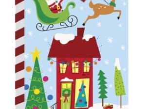 Colorful Santa Gift Bag Super Jumbo