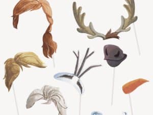 Disney Frozen II Party Photo Props, Theme Party Supplies.