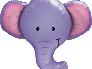 Ellie The Elephant Foil/ Mylar Balloon, Qualatex Balloon Q16136