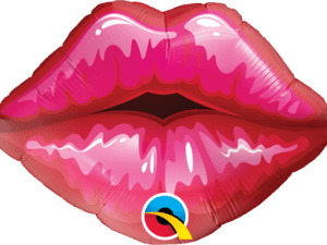 Red Kissey Lips Air Fill Foil/Mylar Balloon
