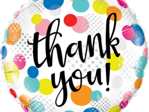Thank You Dots Upon Dots Foil/ Mylar Balloon, Q49214