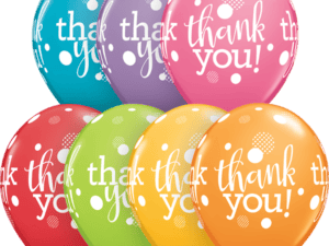 Thank You Dots Upon Dots Festive Assortment 11" Balloons, Qualatex Latex Balloons