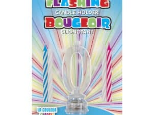 Number 0 Flashing Candle Holder, Birthday Candle Holder