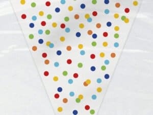 zMulticolor Polka Dots Falg Banner, Party Decoration.