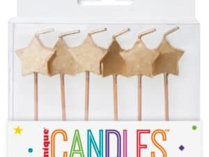 Twinkle Twinkle Little Star Candles, Gold Star Pick Birthday Candle