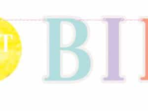 Happy 1st Birthday, Pink Banner For Birthday Decorations.