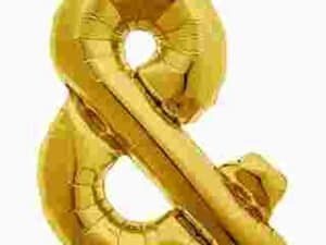 & Sign Gold Supershape Foil/Mylar Balloon, An33006