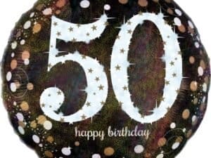 50th Birthday Sparkling Birthday Jumbo Foil Balloon, An32137