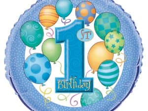 First Birthday Balloon Print Foil/Mylar Balloon, U23961