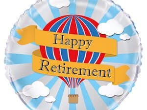 Happy Retirement Parachute Foil/Mylar Balloon, U56659