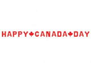 Happy Canada Day Letter Banner