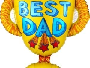 Best Dad Trophy Mylar/Foil Balloon