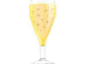 Champagne Glass Supershape Mylar/Foil Balloon, An0619501