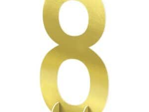 zNumber 8, Large Foil Standing Table Decoration