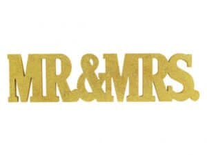 Mr & Mrs Glitter Standing Decoration