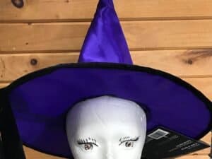 Purple Witch's Hat in Satin