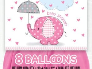 Pink Baby Shower Latex Balloons