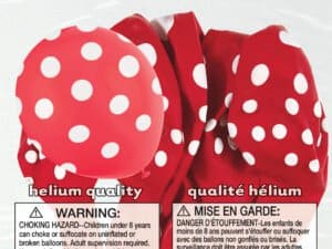 Ruby Red Dots, Red with White Dots Latex Balloons