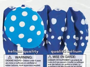 Royal Blue Dot, Blue with White Polka Dots Latex Balloons