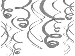zSwirl Decorations Silver