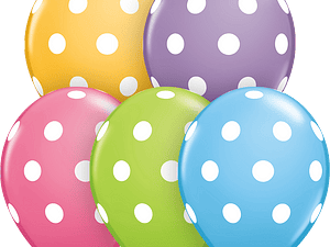 Polka Dots 11" Balloons, Assorted Colours
