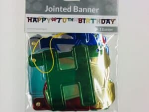 Happy 70th Birthday Jointed Banner, 70th Birthday Banners