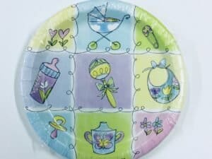 Dessert Plates For Baby Shower, 7" Plates - 8ct