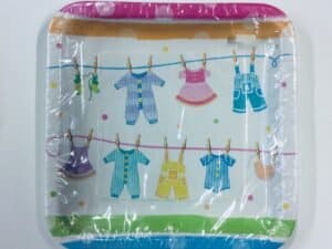 Baby Clothesline Lunch Plates - 9"