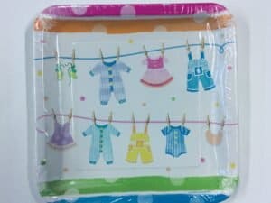 Baby Clothes Dinner Plates - 10 ", Baby Shower, Gender Reveal Tableware's