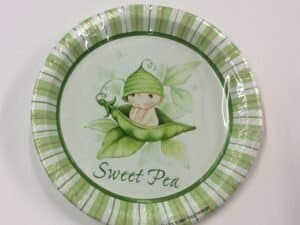 Sweet Pea Dessert Plates - 7"  for Generic Baby Shower