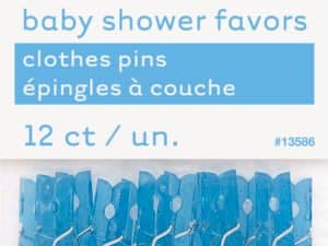 zClothes Pin - Blue, Baby Shower Favors