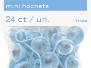zMini Rattles - Blue, Baby Shower Favors