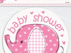 zBaby Shower Cutouts - Pink baby elephants