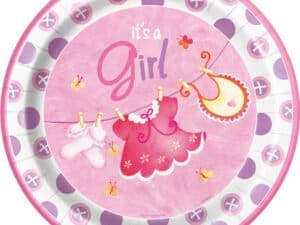Pink Clothesline, It's a Girl - 9"