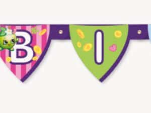 Shopkins Happy Birthday Banner, Birthday Decorations.