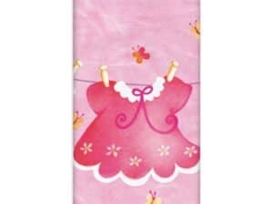 Pink Clothesline, Baby Girl Shower Tablecover