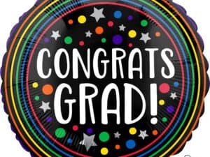 Congrats Grad Foil / Mylar Balloons - 17 "