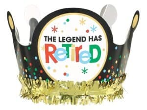 Happy Retirement Party Crown - 1 Pc, Retirement Party Accessories
