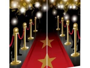 Photo Booth Scene Setters- 2Pcs, Hollywood Themed Party Supplies.