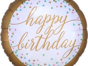 Birthday Balloon Pastel Confetti Print, Standard 18" Foil/Mylar Balloon