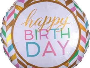 Jumbo Birthday Balloon Pastel Celebration, Supershape Foil/Mylar Balloon