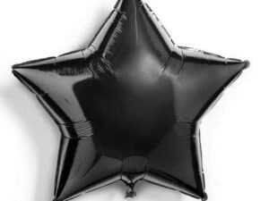 Black Star Foil/Mylar Balloon, 18 "